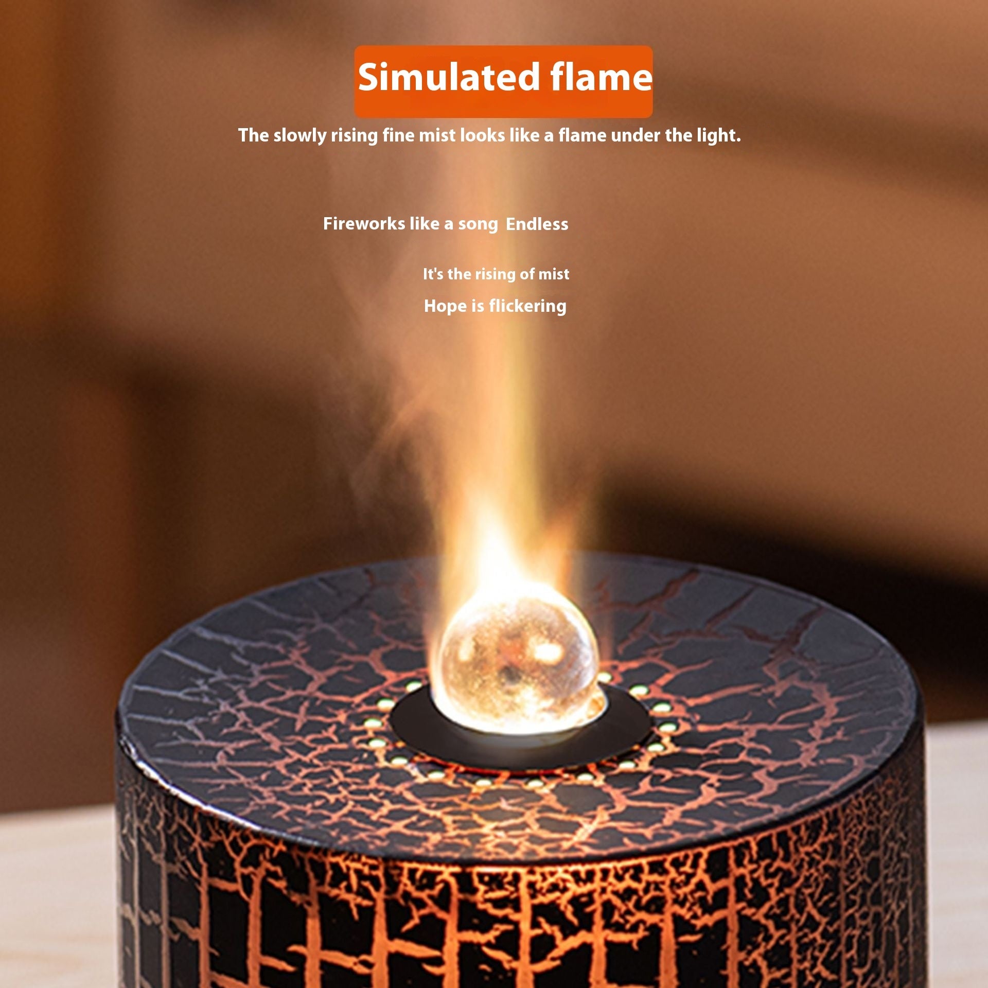 Flame Aroma Diffuser – Modern Humidifier ✨