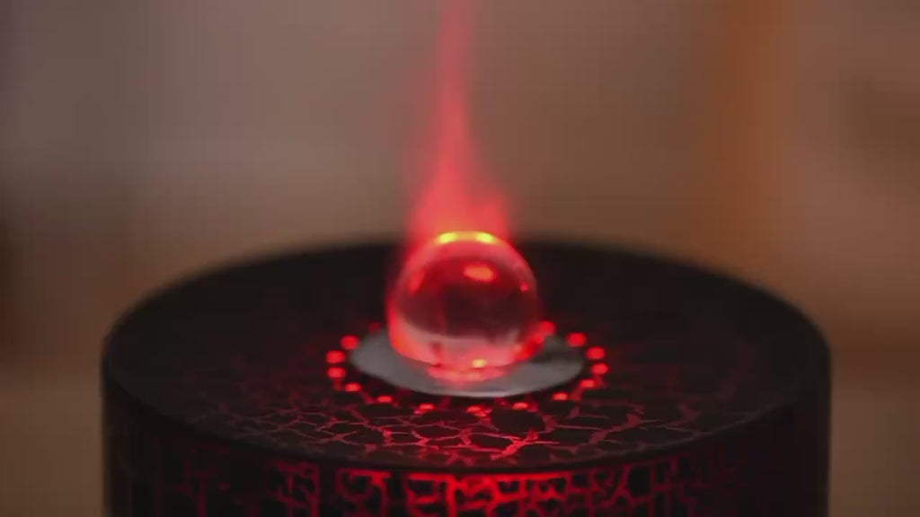 Diffuseur d'huiles essentielles à effet flamme avec télécommande – Humidificateur d'air moderne